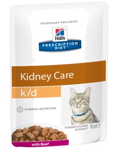 Влажный корм для кошек Prescription Diet k d Kidney Care говядина 12шт по 85г Hill`s