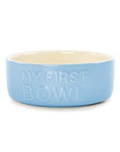 Миска керамическая для собак и кошек My First Bowl голубая 13х13х5см 400мл Scruffs