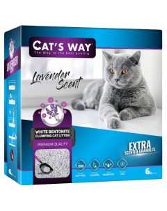 Комкующийся наполнитель Cat s Way Lavender Scent бентонитовый 6 л Cats way
