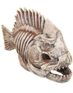 Декорация для аквариума для террариума Скелет рыбы 903 пластик 31х13х17 см Deksi