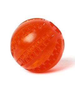 Жевательная игрушка мяч для собак Чистые клыки диаметр 7 см красный Играй гуляй