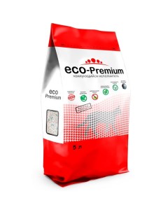 Комкующийся наполнитель ECO Premium Green древесный 5 л Eco-premium