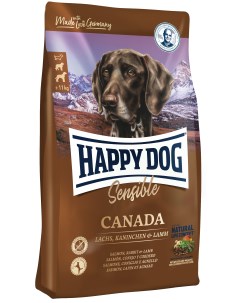 Сухой корм Canada для собак с лососем с кроликом и ягненком беззерновой 11 кг Happy dog