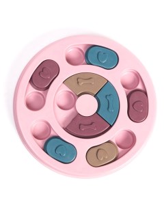 Игрушка интеллектуальная для лакомств 14 х 3 см розовая Пижон