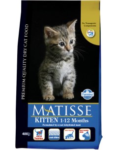 Сухой корм для кошек Matisse Kitten домашняя птица 2 шт по 400 гр Farmina