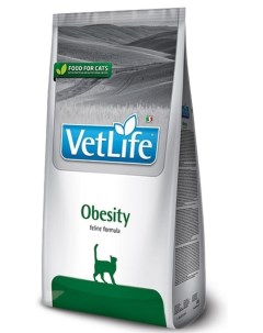 Сухой корм для кошек 25180 Vet Life Obesity при избыточном весе 2шт по 400г Farmina