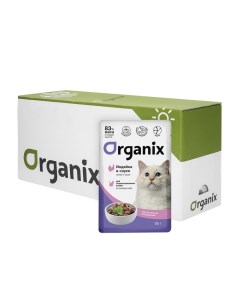 Влажный корм для кошек Чувствительное пищеварение индейка 25шт по 85 г Organix
