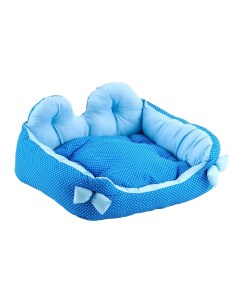Лежак для животных Бант 52 х 44 х 23 см синий Xody