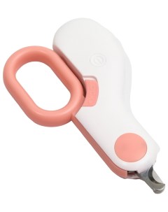 Когтерез ножницы для животных с LED фонарем розовый Nobrand