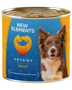 Консервы для собак Vetdiet Renal паштет из морской рыбы 7 шт по 340 г New elements