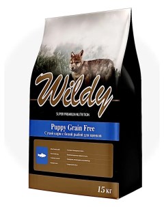 Сухой корм для щенков Puppy Grain Free белая рыба 15кг Wildy