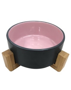 Одинарная миска для кошек и собак керамика розовый 0 82 л Foxie