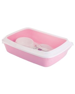 Набор для котят Starter Kit туалет лоток Iriz пакеты совок миска 42 см розовый Savic