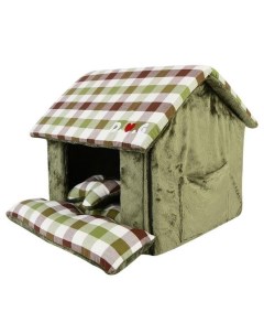 Домик для кошек и собак BEAUFORT HOUSE белый зеленый коричневый 40x43x36см Puppia