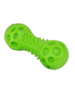Жевательная игрушка для собак Гантель пищащая зеленый 14 2 см Dogman