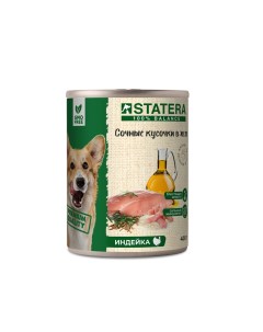 Консервы для собак сочные кусочки в желе с индейкой 6 шт по 400 г Statera