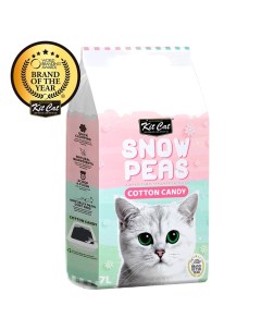 Впитывающий наполнитель Snow Peas Cotton Candy растительный 7 л Kit cat