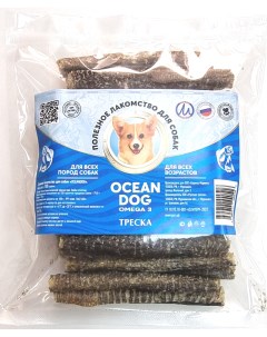 Лакомство для собак из сушеной кожи атлантической трески 100г Oceandog
