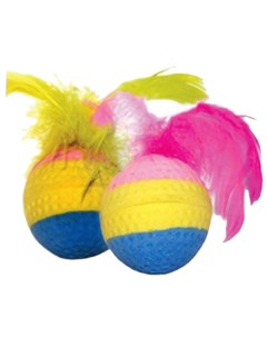 Мяч для кошек радужный трехцветный зефирный 4 см 25 шт Триол