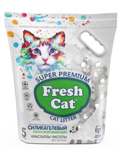 Впитывающий наполнитель силикагелевый 5 л Fresh cat