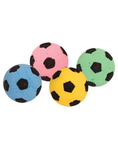 Мяч футбольный одноцветный зефирный для кошек ЭВА в ассортименте 4 5 см 60 шт Триол