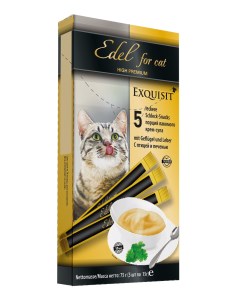 Лакомство для кошек Edel for Cat крем суп с птицей и печенью 11 шт по 75 г Edel cat