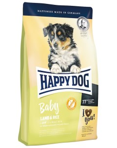 Сухой корм для щенков Baby Lamb Rice гипоаллергенный ягненок и рис 10кг Happy dog