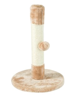 Когтеточка столбик для кошек напольная джут искусственный мех 46 см персиковый Urm