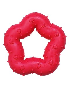 Жевательная игрушка для собак Звездочка с шипами красный 7 см Уют