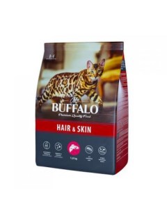Сухой корм для кошек Adult Hair Skin с лососем 1 8 кг Mr.buffalo