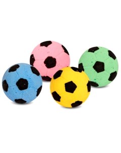 Мяч футбольный для кошек одноцветный зефирный ЭВА в ассортименте 4 см 25 шт Триол