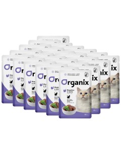 Влажный корм для кошек индейка в желе для стерилизованных 25шт по 85г Organix
