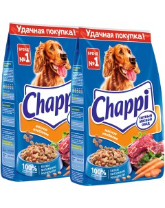 Сухой корм для собак мясное изобилие 2 шт по 2 5 кг Chappi
