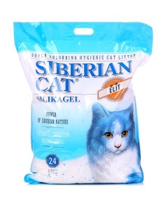 Впитывающий наполнитель Элита силикагелевый синий 24 л Сибирская кошка
