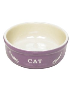 Одинарная миска для кошек керамика фиолетовый 0 24 л Nobby