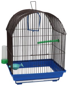 Клетка для птиц укомплектованная синий 35 х 28 х 45 см Nobrand