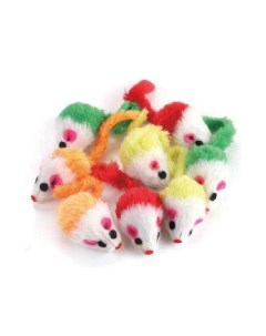 Игрушка для кошек Мышь пушистая 4 см цвет в ассортименте Чистый котик