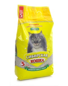 Наполнитель комкующийся Ультра вулканическая глина 5 кг Сибирская кошка
