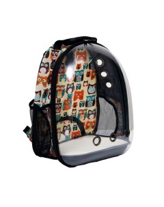 Рюкзак для переноски животных прозрачный Совинные мордочки 31 х 28 х 42 см Пижон