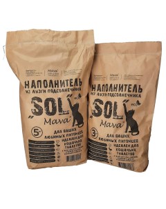 Впитывающий наполнитель Sol из лузги подсолнечника 3 кг Mava