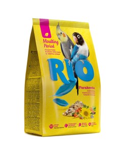Сухой корм для средних попугаев Parakeets в период линьки 500 г Rio