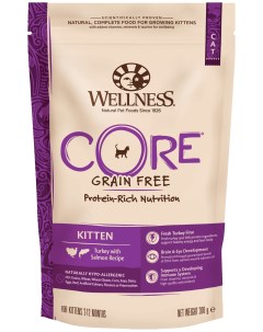 Сухой корм для котят Crockex Kitten беззерновой индейка с лососем 0 3кг Wellness core