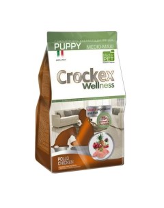 Сухой корм для щенков Wellness Puppy Medio Maxi курица рис 3кг Crockex