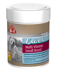 Комплексная мультивитаминная добавка для собак мелких пород Excel 70 табл 8in1