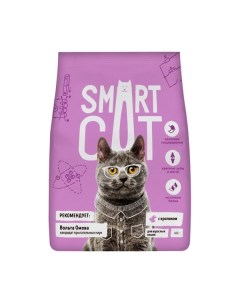 Сухой корм для кошек кролик 0 4кг Smart cat