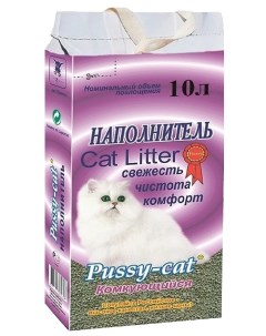 Комкующийся наполнитель бентонитовый 10 л Pussy-cat