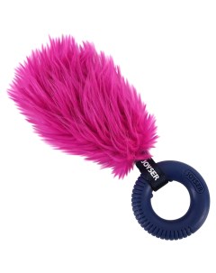 Игрушка пищалка для собак Хвост с резиновым кольцом с пищалкой розовый 3 см Joyser