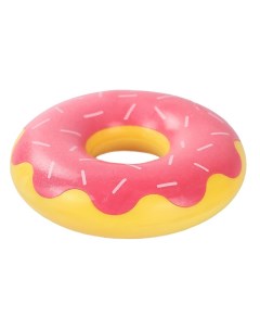 Жевательная игрушка для собак Сладкий пончик желто розовая 12 8см Не один дома