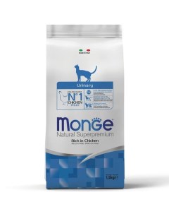 Сухой корм для кошек Urinary для профилактики МКБ курица 1 5кг Monge