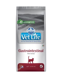 Сухой корм для кошек Vet Life Gastro Intestinal при болезнях ЖКТ курица 2кг Farmina
